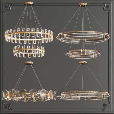 现代吊灯3D模型下载